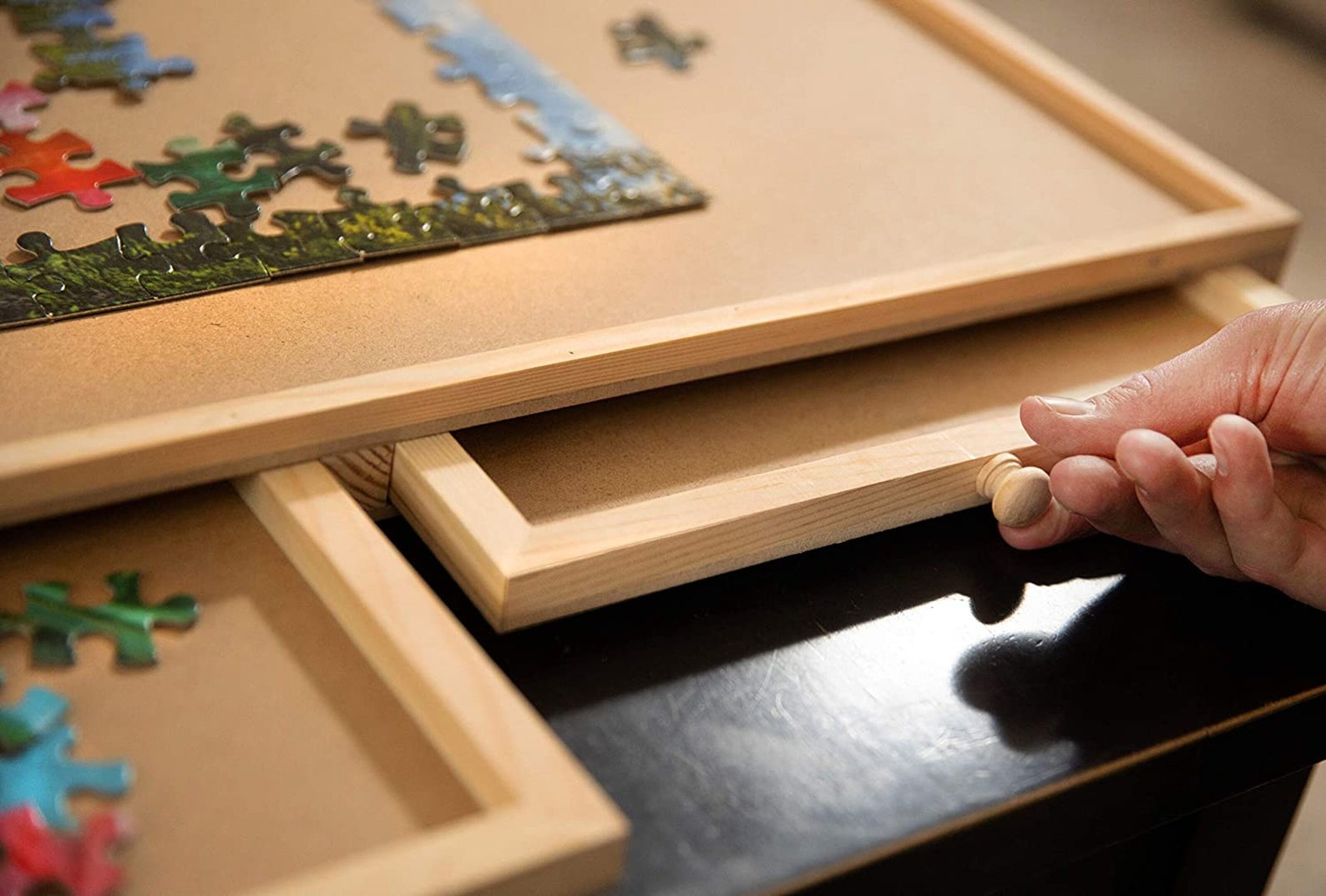 1500 Piece Wooden Jigsaw Puzzle Table 6 Drawers 9 Glue Etsy