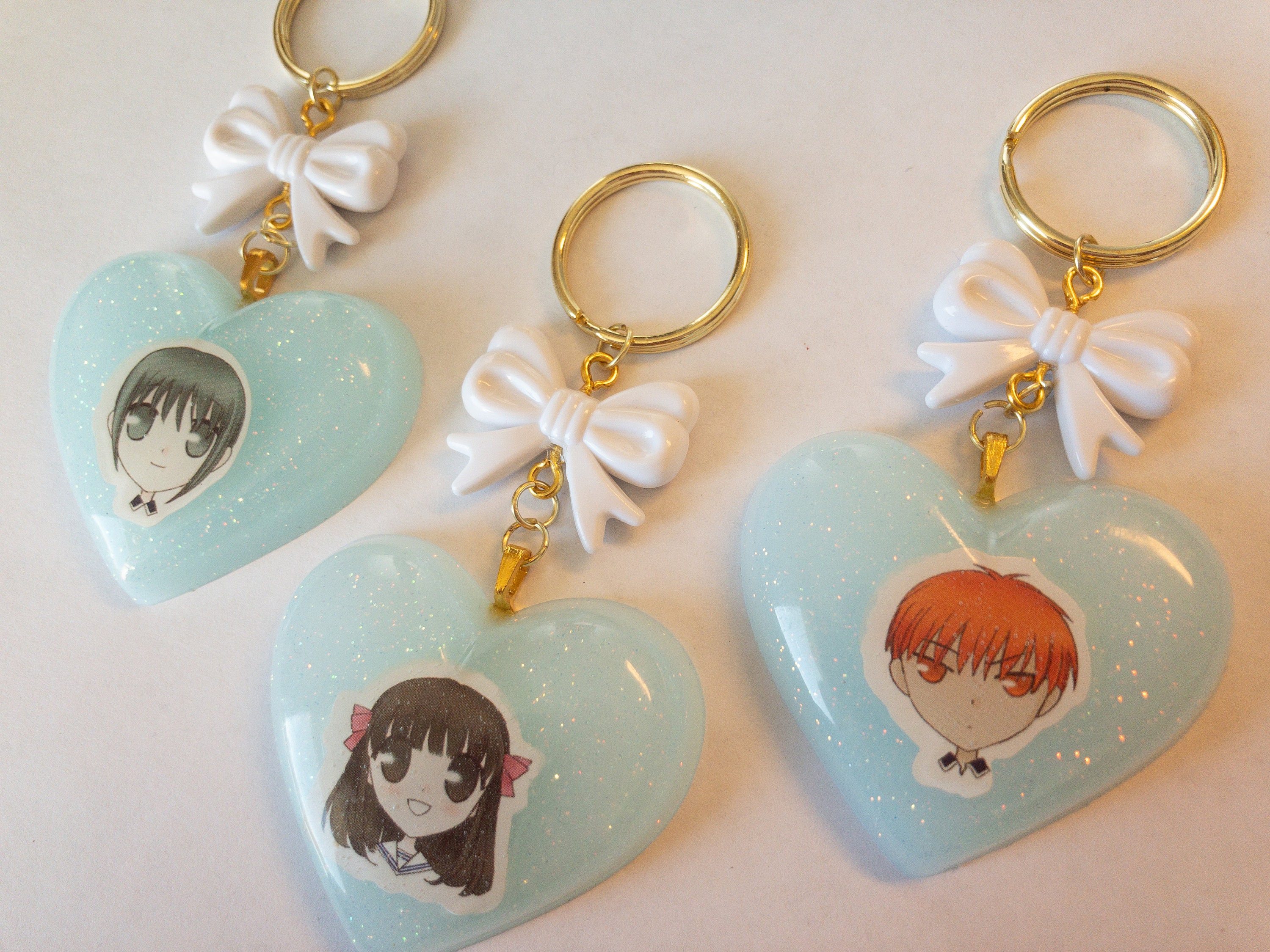 Fruits Basket Keychain Tohru Yuki & Kyo Kawaii Anime Etsy