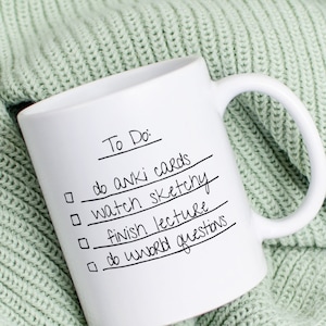 Medical School To-Do List Mug Medical School Reality Mug Gift For New Students Unique Med School Mug - New Doctor Gift Medical Student Gift