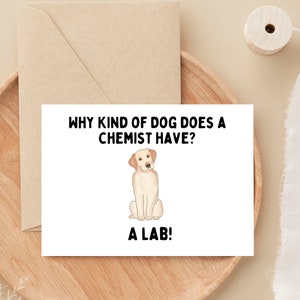 Chemie grap kaart cadeau - laboratorium grappige kaart voor chemicus voor pre-med student, wetenschapper, lab tech - grappige lab reality-kaart