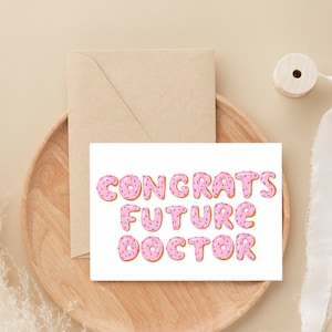 Gefeliciteerd toekomstige arts-wenskaart - gefeliciteerd kaart voor student geneeskunde toekomstige arts - pre-medische student medische schoolkaart cadeau