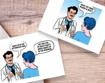Biglietto di auguri divertente per medici - Umorismo medico, regalo di laurea