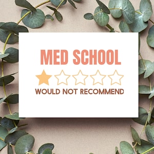 Medical School Reality grappige kaartcadeau - Med School Acceptance Joke Card Gift - Med Student Humor Gift Card - Toekomstige dokterskaart cadeau