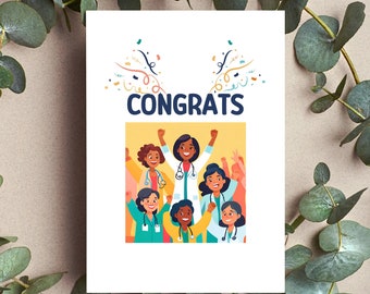 Med School Acceptance Card – Congrats Doctor, Residency Match Gift