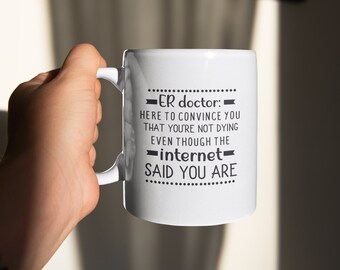 ER Doctor Funny Humor Mug - ER Doctor Reality Mug Gift - Gift for Emergency Medicine Doctor - Funny EM Doctor Humor Gift for Future Doctor