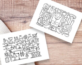 Lab Tech Greeting Card – Cute Scientist Drawing