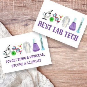 Melhor presente de cartão de cientista de tecnologia de laboratório - Cartão engraçado de laboratório para graduação em química para estudante de pré-medicina, cientista, técnico de laboratório - Cartão de realidade de laboratório para ela