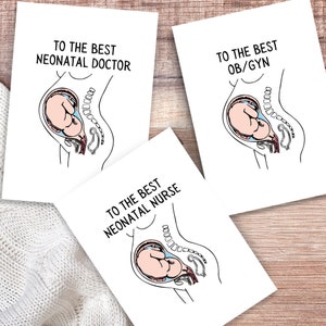 Melhor Cartão de Médico Enfermeiro Obstetra Neonatal - Cartão de Agradecimento Melhor Médico Enfermeiro - Melhor Médico Cirurgião de Bebês Enfermeiro Neonatal - Cartão de Agradecimento ao Cirurgião