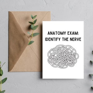 Med School Anatomie Meme Witz Karte Geschenk - Medizinische Schule Humor Lustige Karte für Medizin Studenten, Doktor Lustige einzigartige Karte - Medizin Karte Geschenk