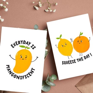 Linda tarjeta motivacional con juego de palabras de frutas - Tarjeta de aliento con juego de palabras humorístico - Tarjeta con juego de palabras divertido para estudiantes de medicina, estudiantes de enfermería, maestros, estudiantes, premédicos