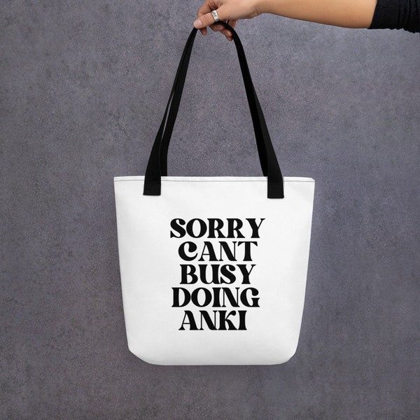 Sorry Cant Busy Doing Anki Tote Gift For New Students - Funny Tote Gift - Medical School Reality - Medical Student Gift PHD Graduate Gift