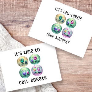 Cartão de presente comemorativo de micróbios - Cartão engraçado de especialização em biologia para pré-médicos, estudantes de medicina, médicos, residentes, técnicos de laboratório - Trocadilho com humor de bioquímica