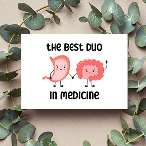 Cartão de presente de residência GI Pun - Cartão de presente de novo bolsista gastroenterologista - Cartão de felicitações do dia da partida - Cartão de trocadilho engraçado e humorístico GI Fellow Doctor