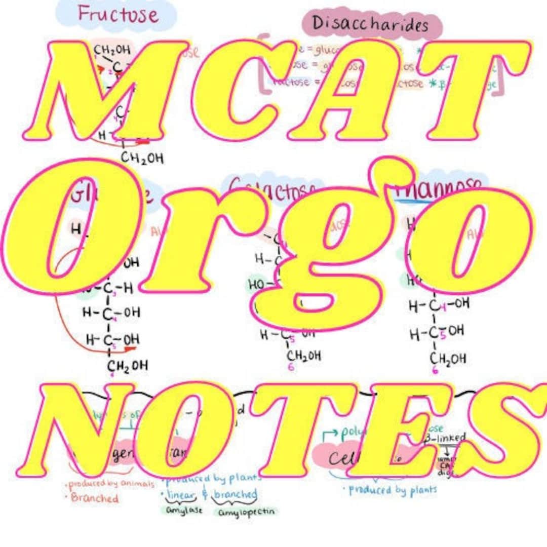 17 Pg MCAT Organic Chemistry Notes (Download Now) Etsy