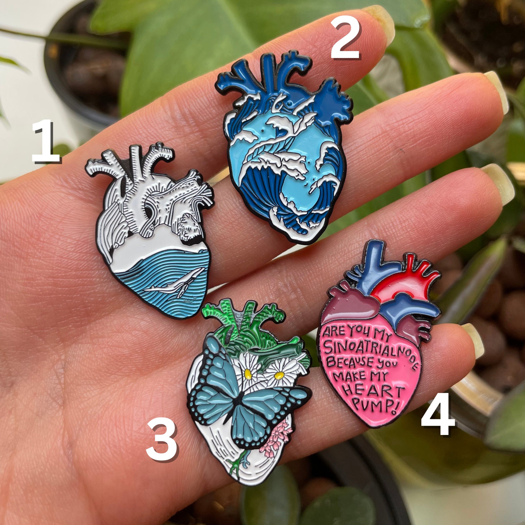 Medical Label Pin Anatomical Heart Enamel Pin Medical Badge for Doctors Nurses Hat Lapel ...