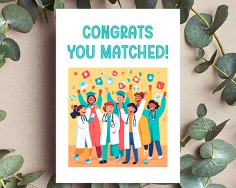 Residency Match Day Card – Doctor, Nurse, Med Student Congratulations