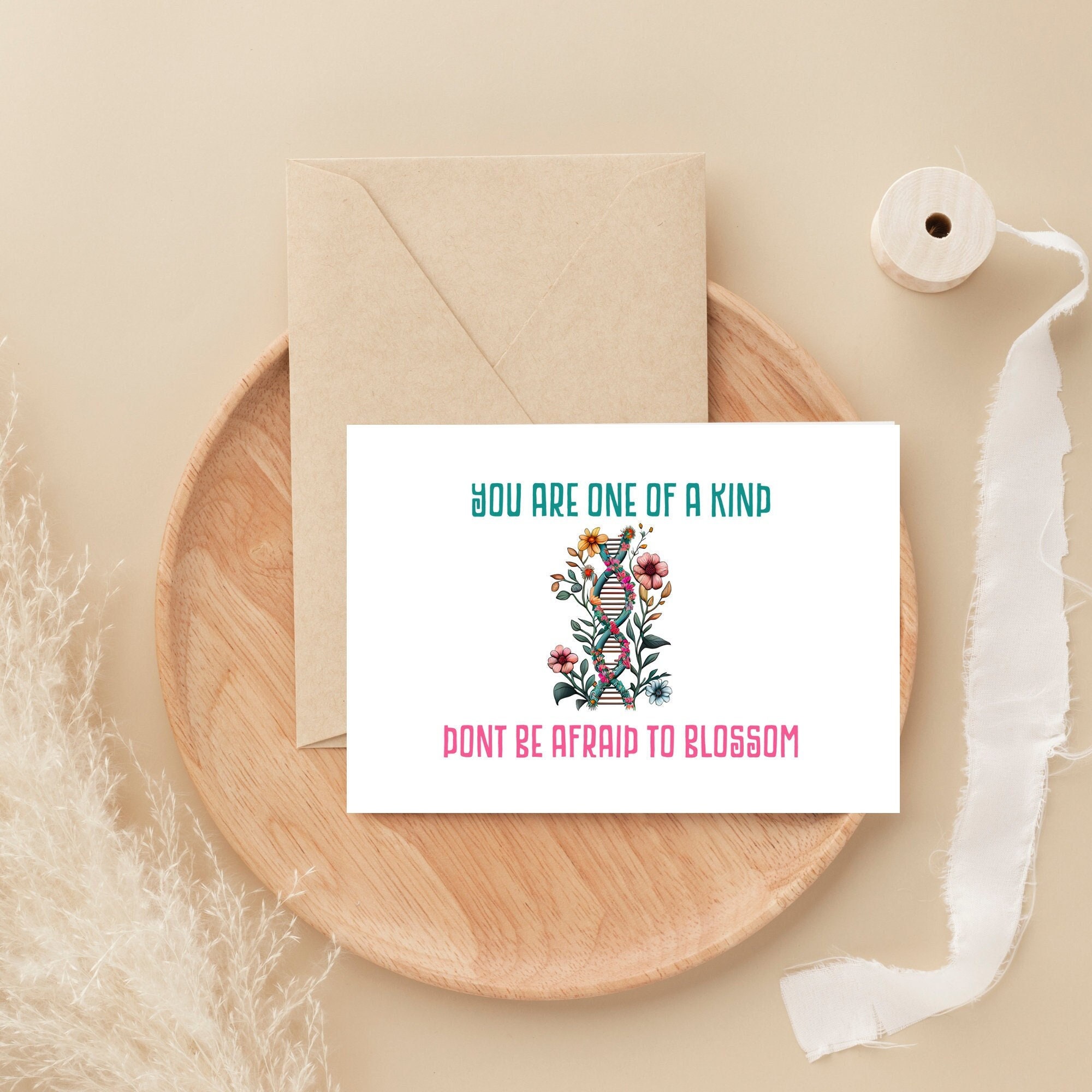 One of a Kind DNA Greeting Card - Biology, Medical Student Gift - Etsy
