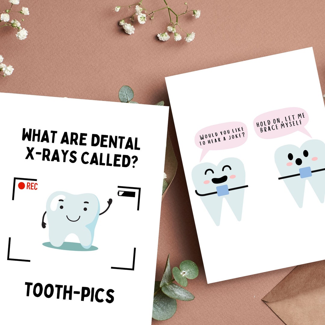 Funny Dental Jokes Greeting Card for Dentists, Hygienists, and Students