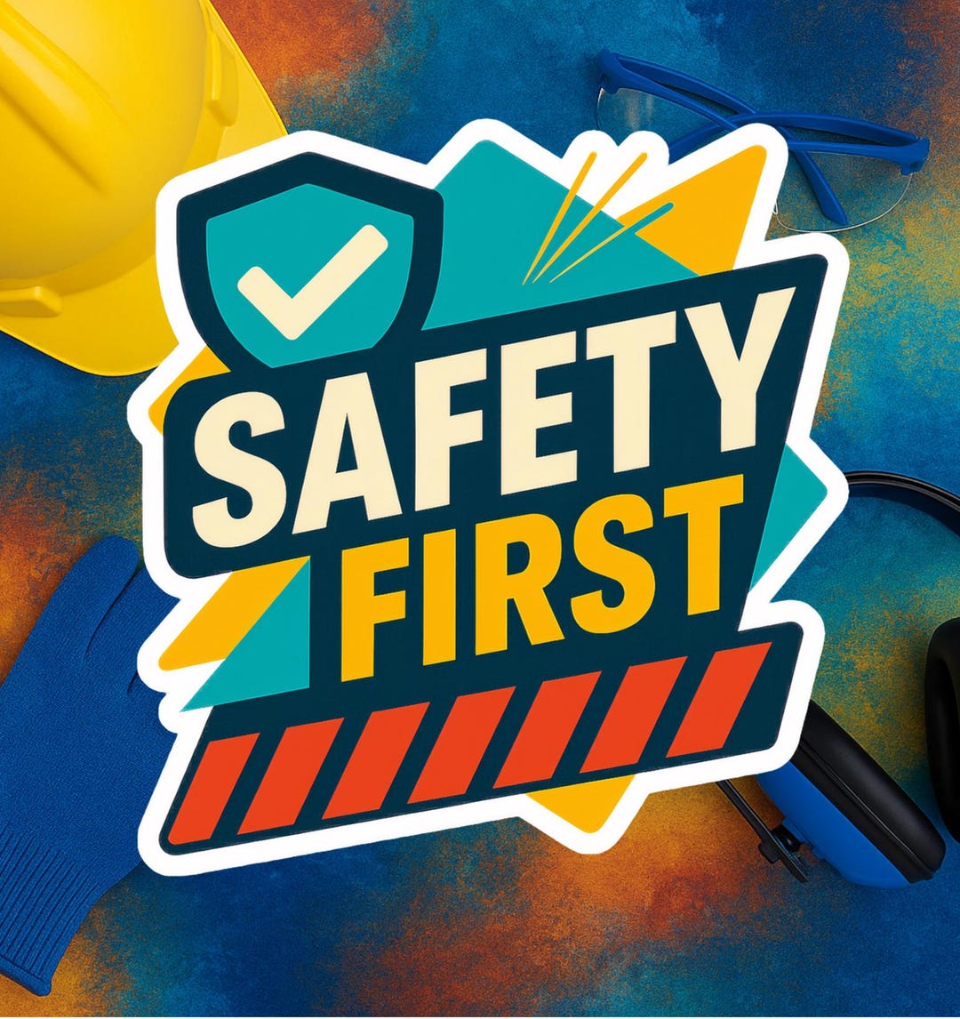 Sticker Safety First Sign Safety First Die-cut Sticker – Inspiring Awareness & Safety Culture ...
