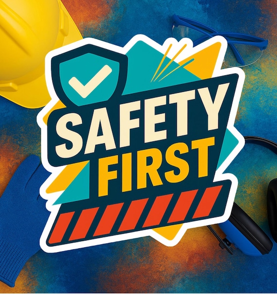 Safety First Stamp In Italian Stock Vector - Illustration Of Security