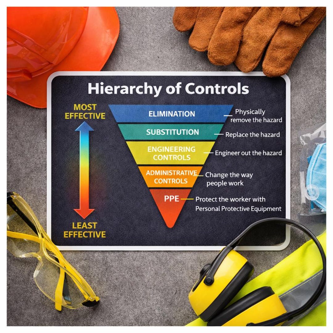 Controls Life Sticker Hierarchy of Controls Safety Sticker | EHS Pyramid Decal - Etsy
