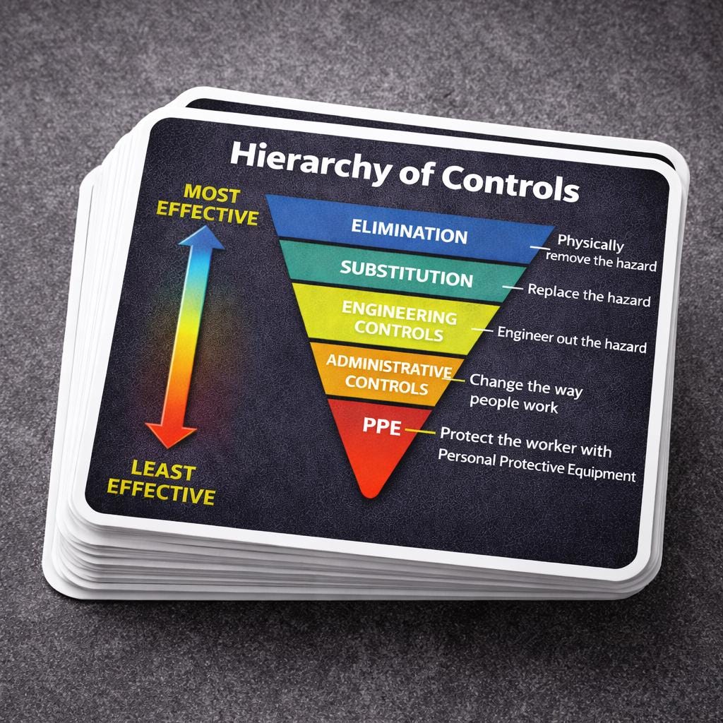 Controls Life Sticker Hierarchy of Controls Safety Sticker | EHS Pyramid Decal - Etsy