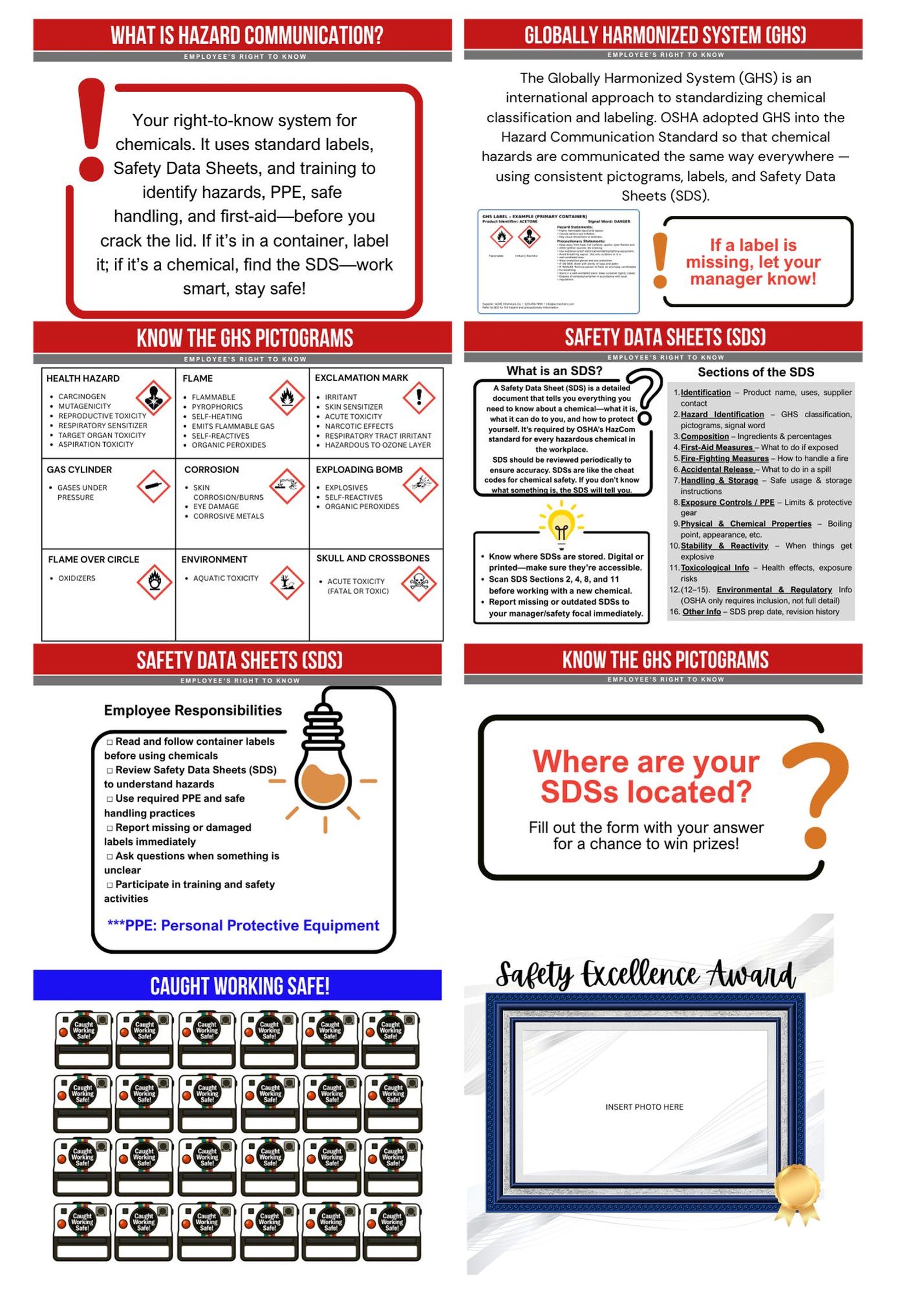 OSHA Hazcom Safety Program: Training Games, Checklist (PDF Download) - Etsy