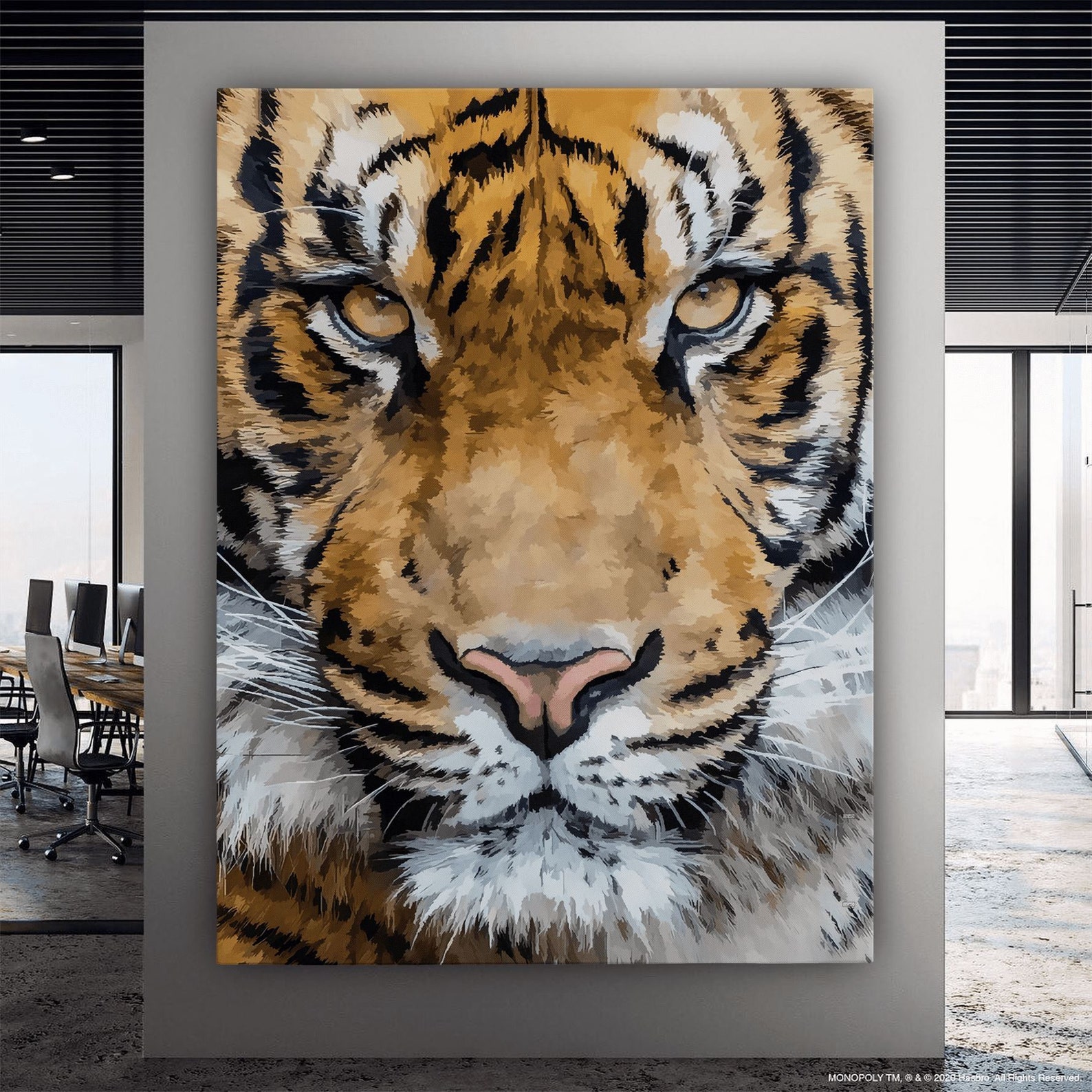 The Tiger A Contemporary Wildlife Canvas Art Print | Etsy