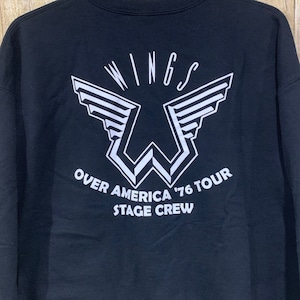 Paul McCartney Wings 1976 tour sweatshirt XL