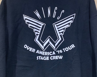 Paul McCartney Wings 1976 tour sweatshirt XL