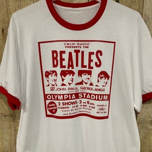 Beatles 1964 Detroit concert ad shirt XL