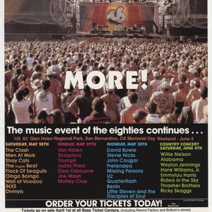 Missing Persons 1983 Us Festival Xl Etsy