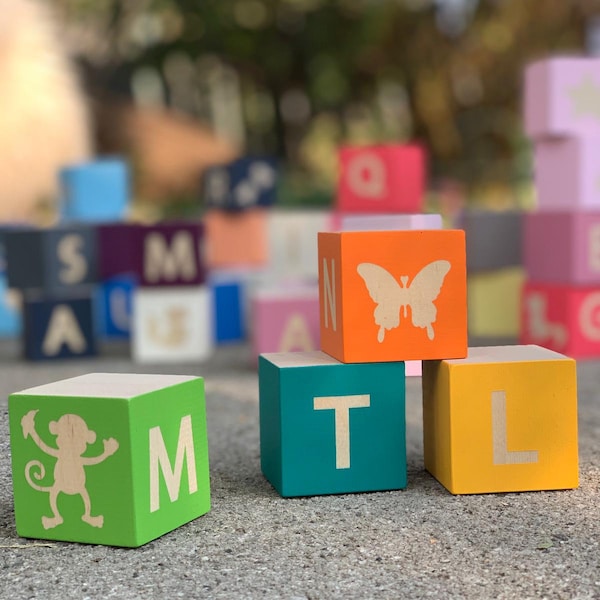 Baby Name Blocks Etsy