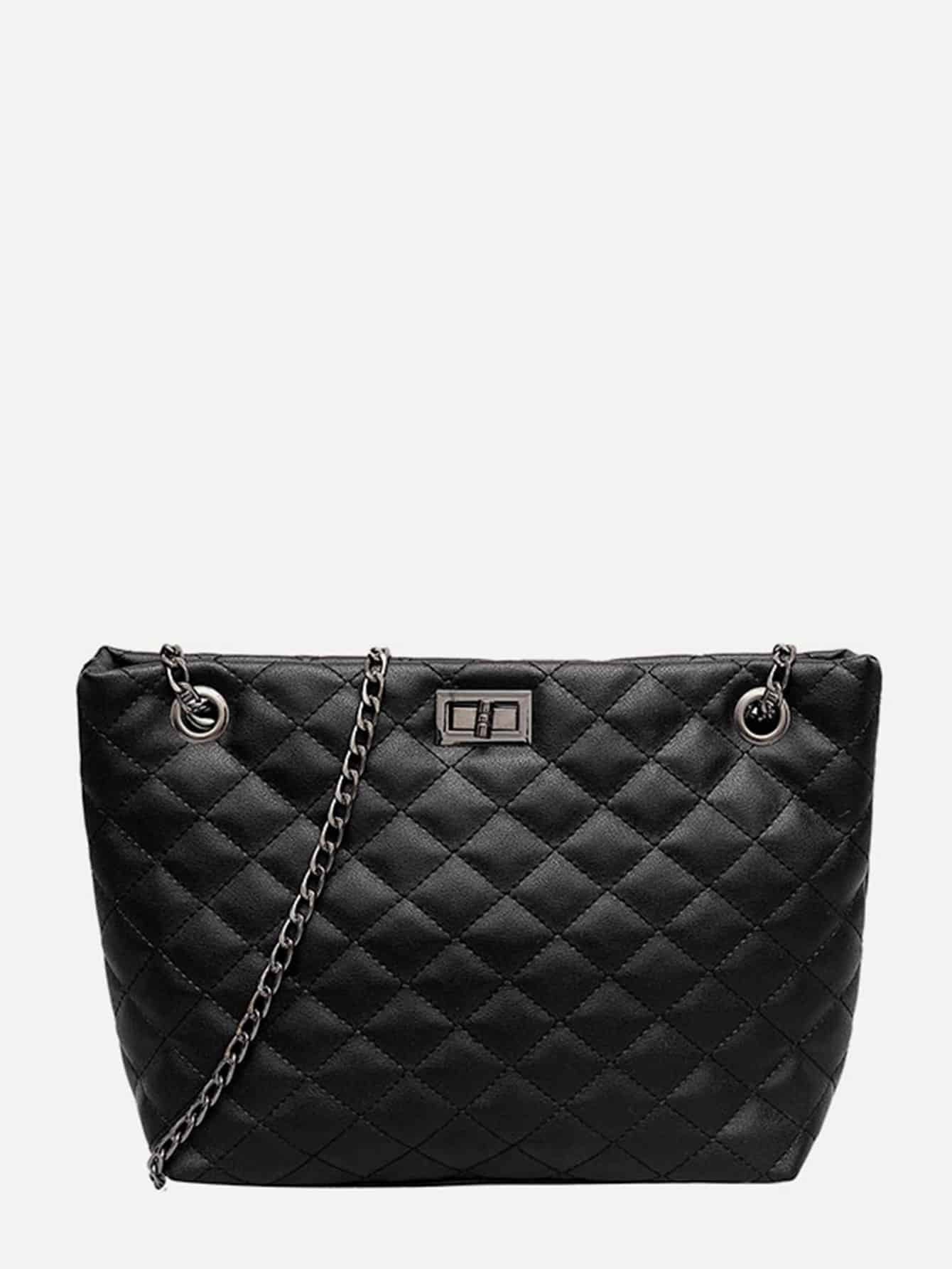 Quilted Detail Chain Bag Etsy