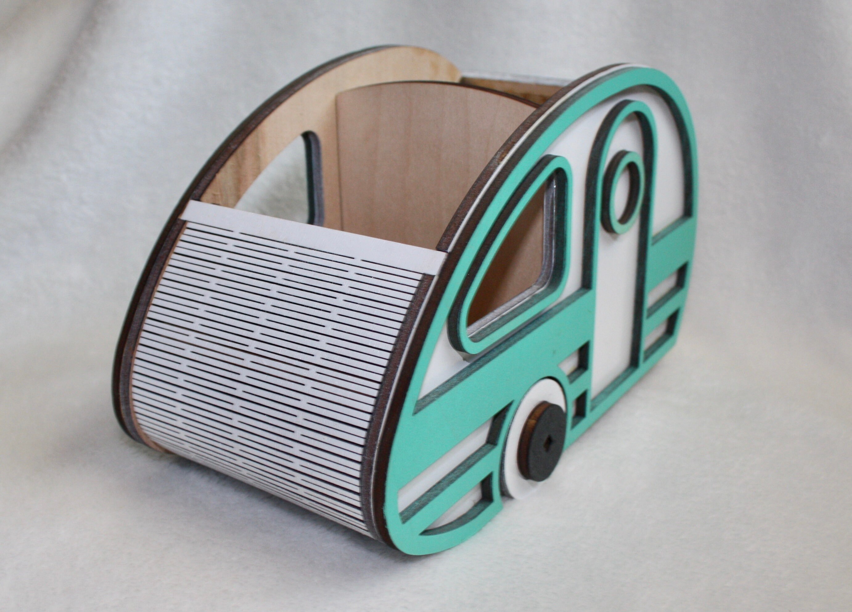 Wooden Retro Camper Pen &amp; Pencil Holder | Etsy