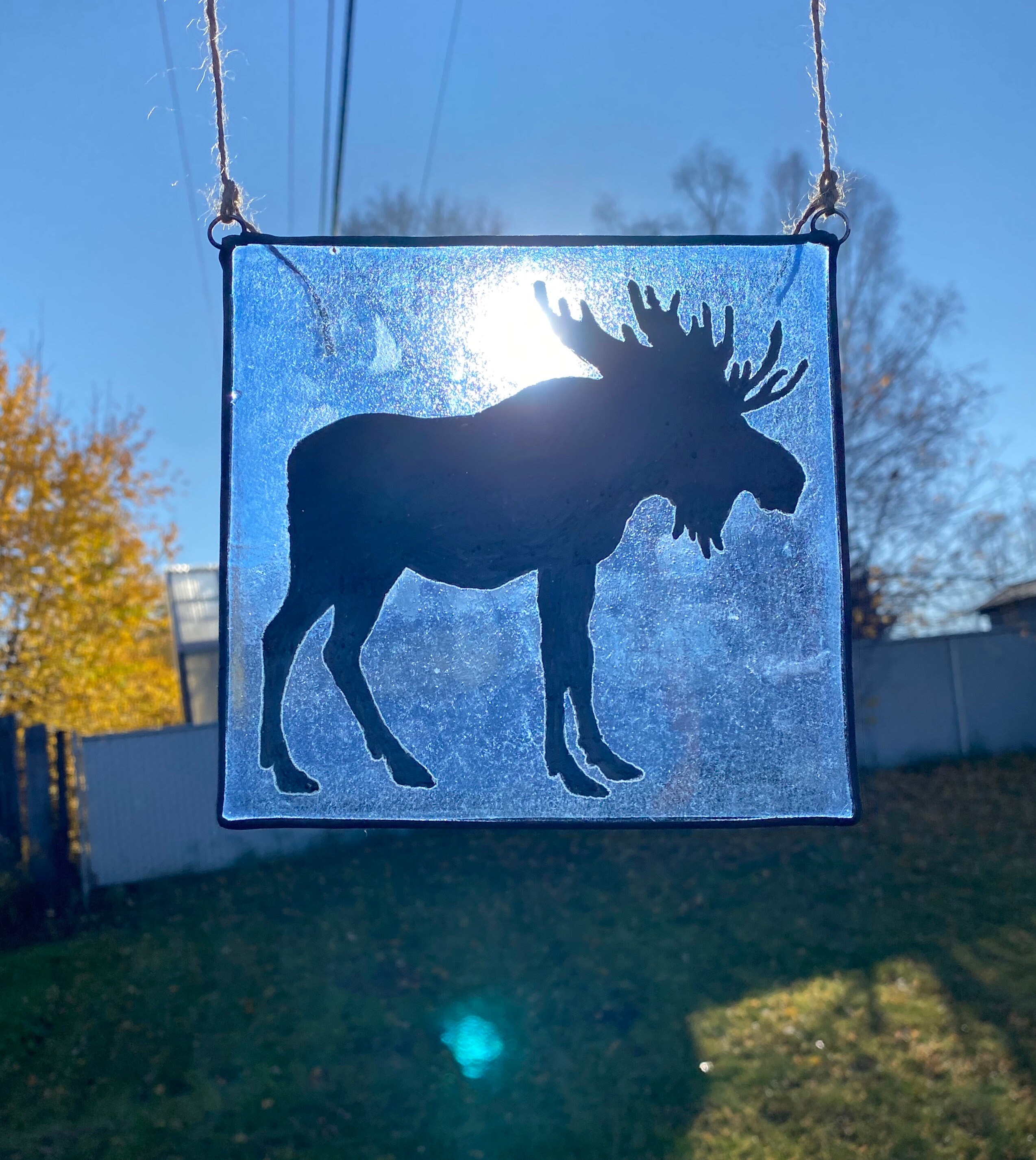 Stained Glass Moose Etsy