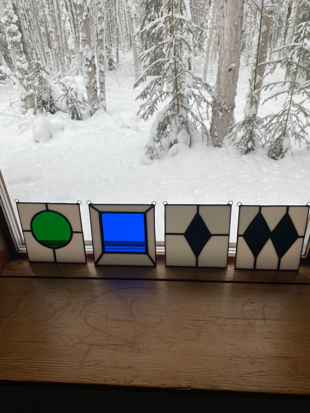 Stained Glass Ski Hill Difficulty Signs Etsy