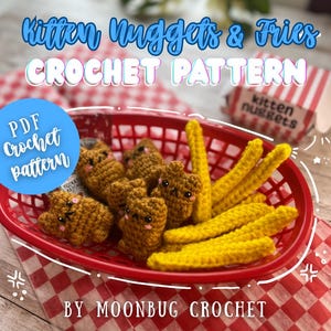 Patrón de crochet de nuggets y papas fritas para gatitos