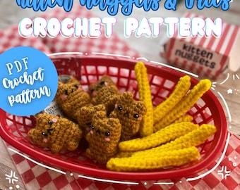 Kitten Nuggets & Fries Crochet Pattern