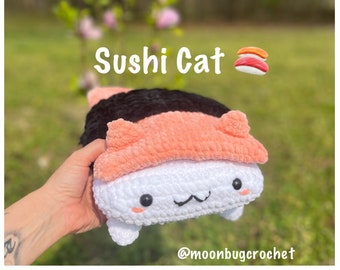 Sushi Cat Pillow Crochet PDF Pattern