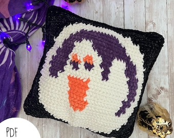 Halloween Ghost Cookie Crochet Pillow Pattern