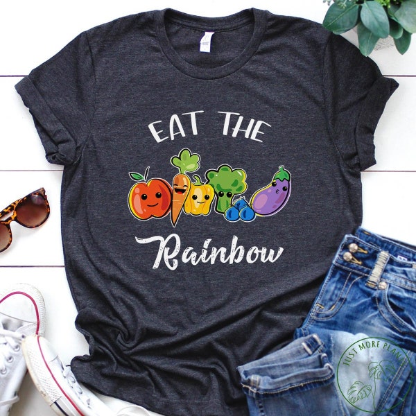 Vegan Shirt, Eat The Rainbow Shirt, Vegan Gift, Vegan Gift For Women, Vegan Birthday Gift, Funny Vegan, Vegetarian Gift, Vegan Gift Idea