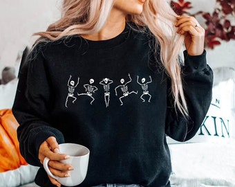 Halloween Plant Sweatshirt, Dancing Skeleton, Plant Gift, Plant Lover, Plant Lover Gift, Plant Mom, Plant Mom Gift, Gift For Planter