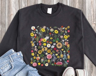 Blumen Sweatshirt, Plant These Save The Bees Sweatshirt, Wildflower Sweatshirt, Blumen Geschenk, Floral Design, Niedliche Blume, BlumenLiebhaber Geschenk