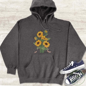 Flower Hoodie, The Sunflower Hoodie, Flower Gift, Floral Design, Cute Flower, Flower Lover Gift
