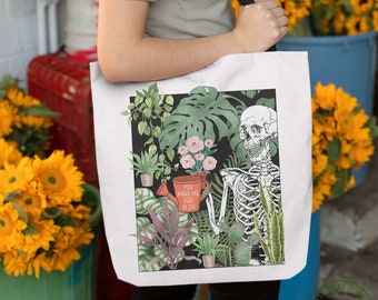 Plant Tote Bag, You Make Me Feel Alive Tote Bag, Plant Gift, Plant Lover, Plant Lover Gift, Plant Mom, Plant Mom Gift, Gift For Planter