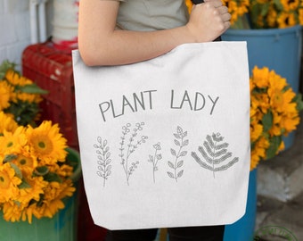 Plant Tote Bag, Plant Lady Tote Bag, Plant Gift, Plant Lover, Plant Lover Gift, Plant Mom, Plant Mom Gift, Gift For Planter, Plant Lady Gift