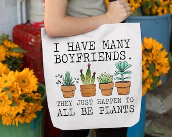 Plant Tote Bag, They Just Happen To All Be Plants Tote Bag, Plant Gift, Plant Lover, Plant Lover Gift, Plant Mom, Plant Mom Gift