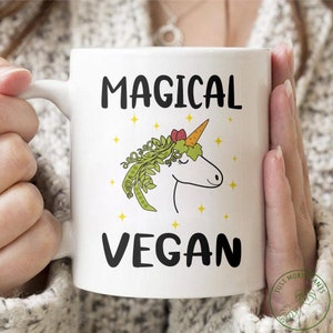 Vegan Mug, Magical Vegan Mug, Vegan Gift, Vegan Gift For Women, Vegan Birthday Gift, Funny Vegan, Vegetarian Gift, Vegan Gift Idea