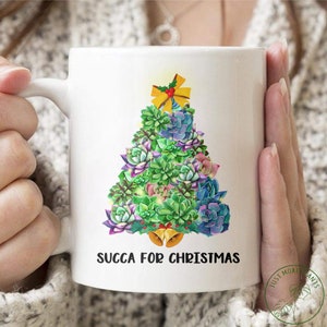 Plant Mug, Succa For Christmas Mug, Plant Gift, Plant Lover, Plant Lover Gift, Plant Mom, Plant Mom Gift, Gift For Planter, Plant Lady Gift